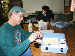 volunteers turbidity samples