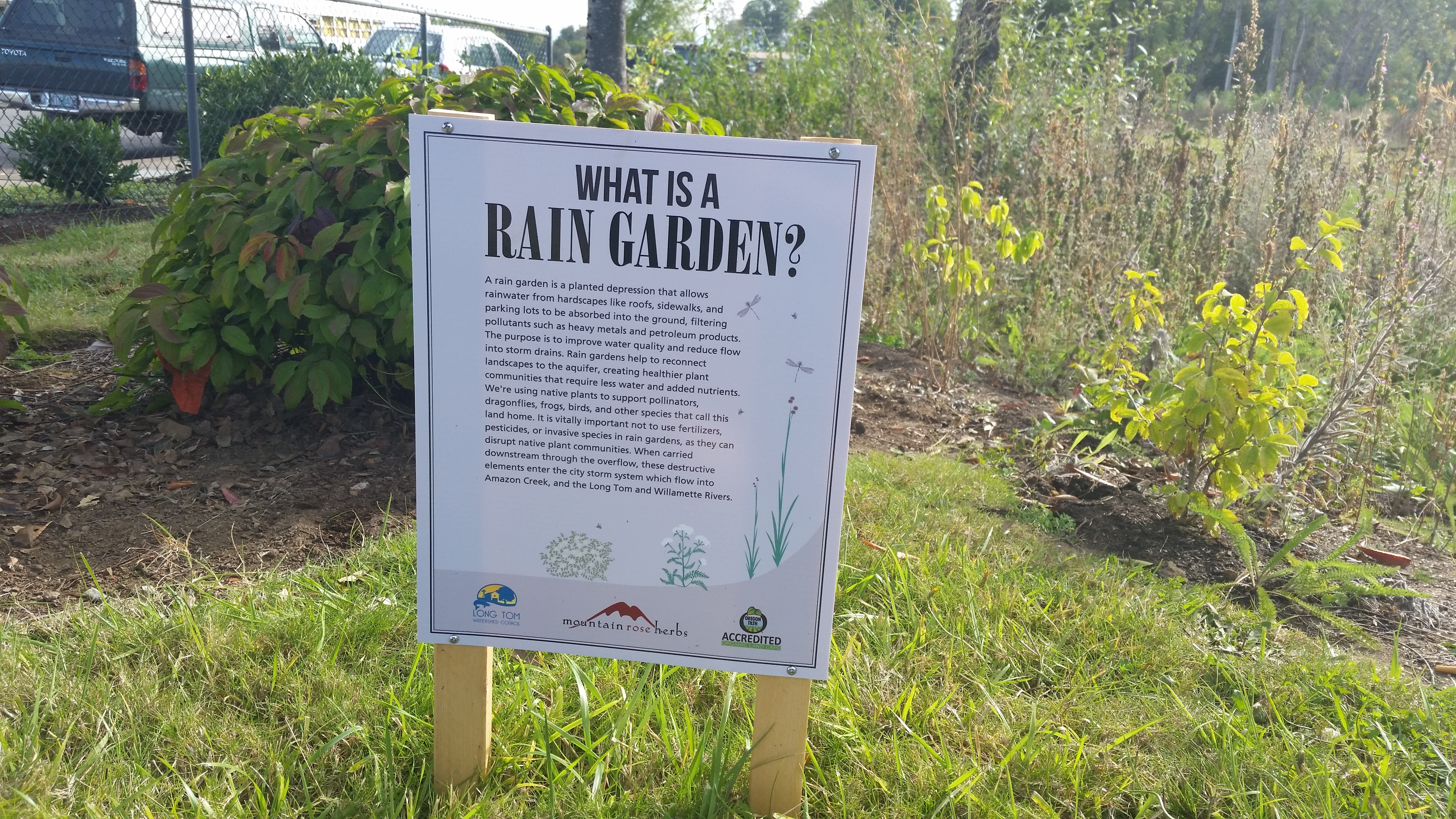 Rain Garden Sign 2 Long Tom Watershed Council